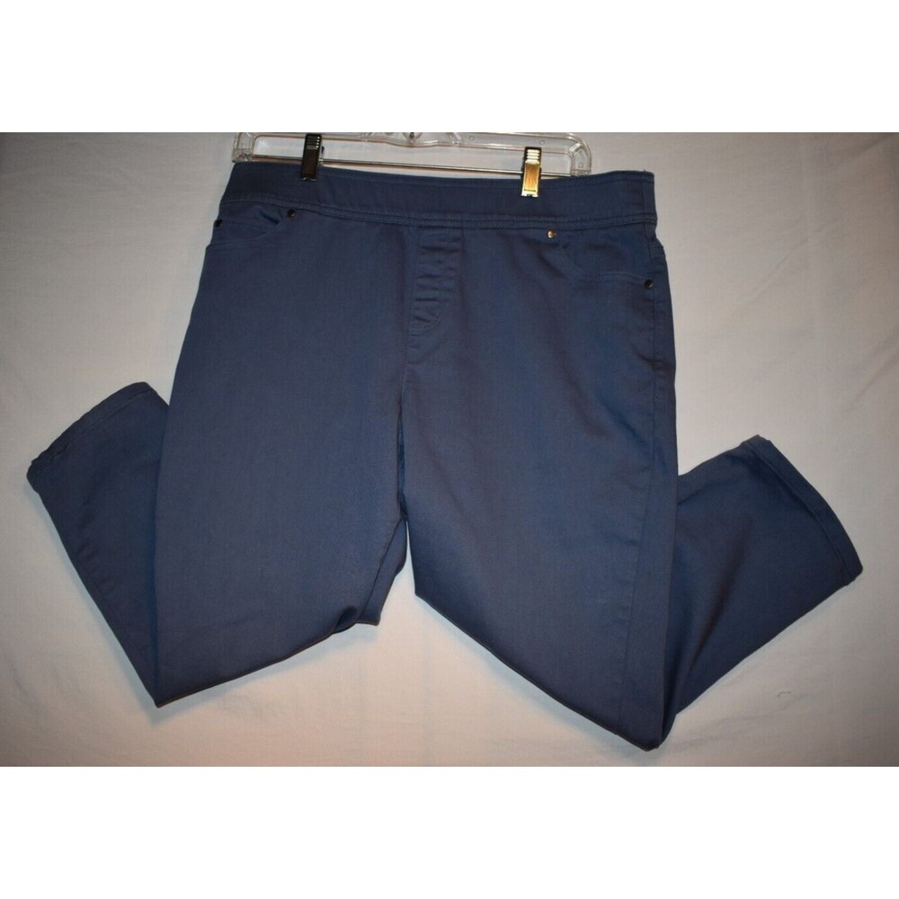 Kim Rogers Blue Pull On Pants Size 10 Women's